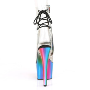 ADORE-1018RC Clear & Multi Colour Calf High Peep Toe Boots