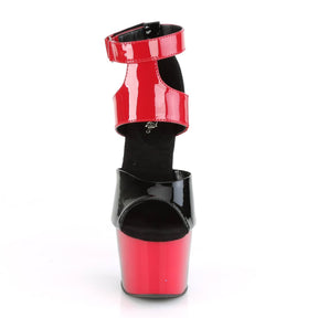 ADORE-700-16 Black & Red Ankle Peep Toe High Heel