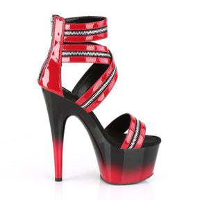 ADORE-766 Black & Red Ankle Peep Toe High Heel