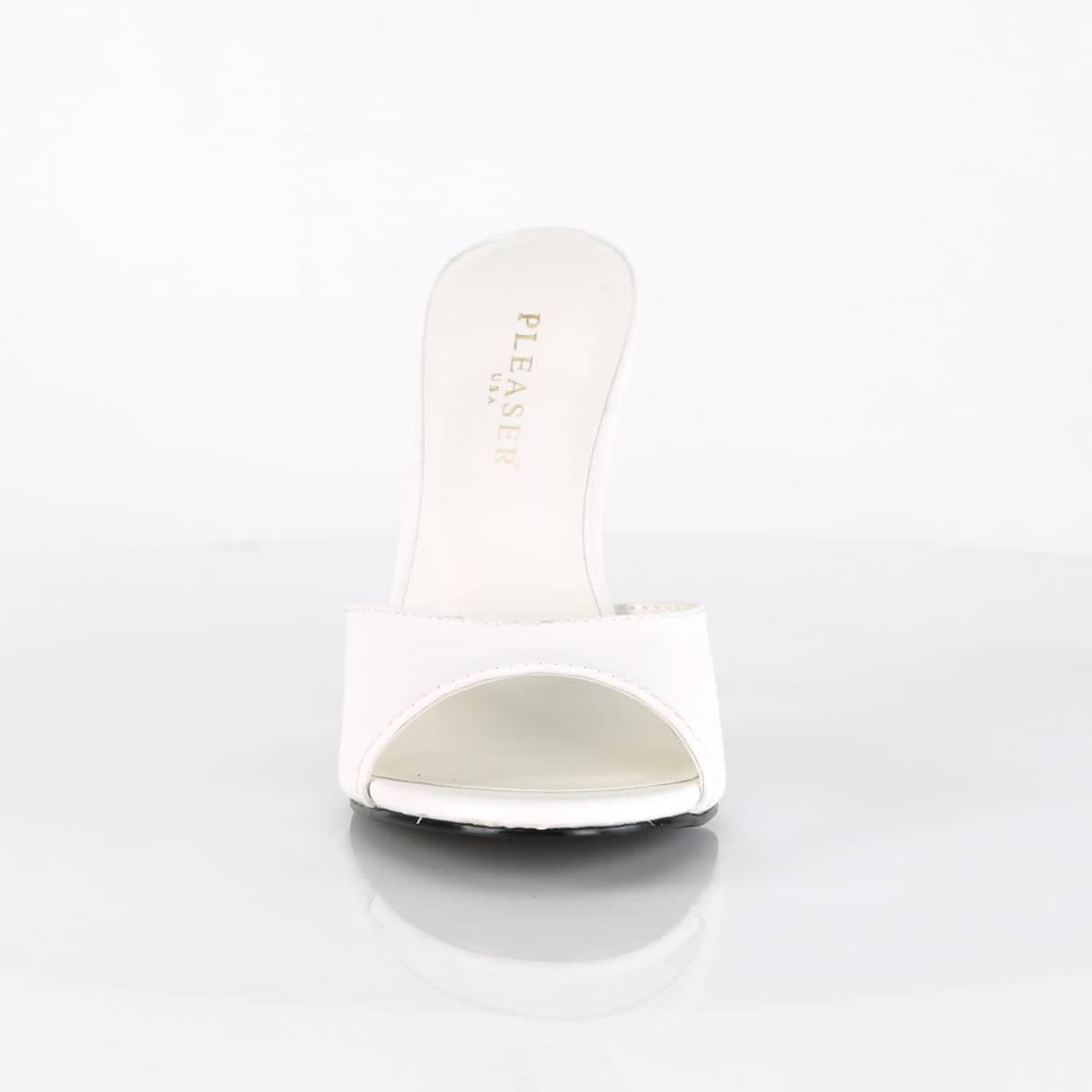CLASSIQUE-01 White Peep Toe High Heel