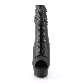 DELIGHT-1033 Black Calf High Peep Toe Boots
