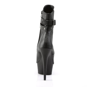 DELIGHT-1033 Black Calf High Peep Toe Boots