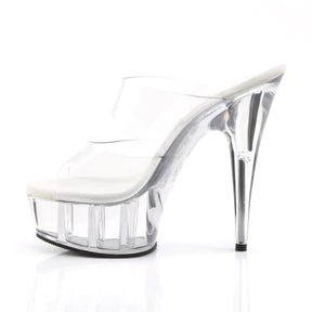 DELIGHT-602 Clear Peep Toe High Heel