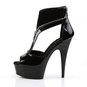 DELIGHT-690 Black Ankle T-Strap Boots