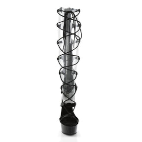 DELIGHT-698 Black Calf High Gladiator High Heel