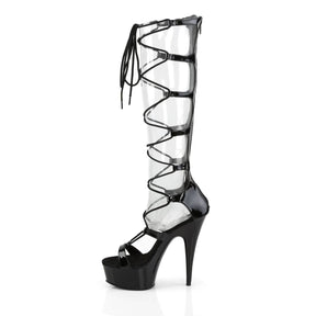 DELIGHT-698 Black Calf High Gladiator High Heel
