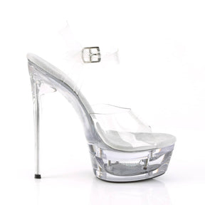 ECLIPSE-608DM Clear Ankle Peep Toe High Heel