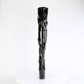 ENCHANT-3000 Black Thigh High Boots