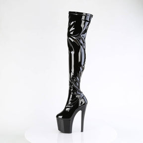 ENCHANT-3000 Black Thigh High Boots