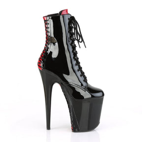 FLAMINGO-1020FH Black & Red Calf High Boots