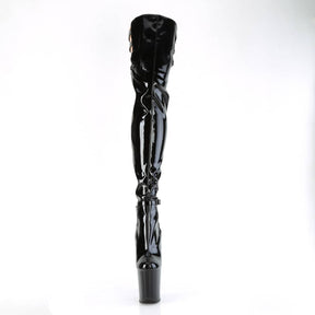 FLAMINGO-3055 Black Thigh High Boots