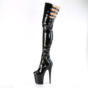 FLAMINGO-3055 Black Thigh High Boots