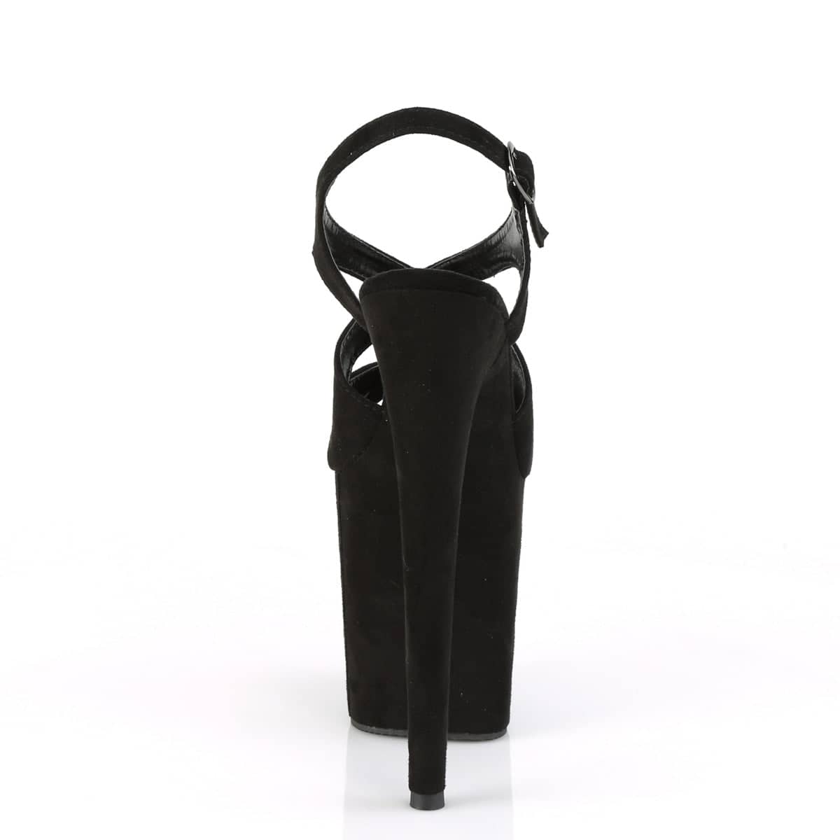 FLAMINGO-831FS Black Ankle Peep Toe High Heel