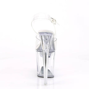 FLASHDANCE-808 Clear & Red Ankle Peep Toe High Heel
