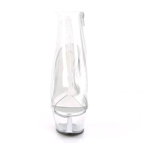 KISS-1023 Clear Ankle Peep Toe Boots