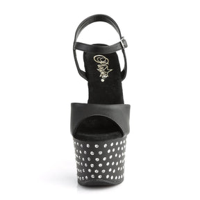 STARDUST-709 Black Ankle Peep Toe High Heel