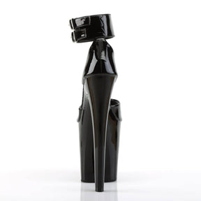XTREME-875 Black Ankle Peep Toe High Heel