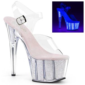 ADORE-708UVG Pink Ankle Peep Toe High Heel