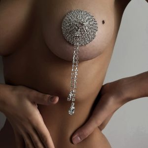 DIAMANTE Nipple Covers - Silver