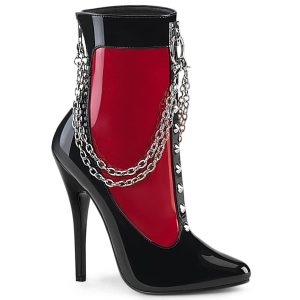 DOMINA-1033 Red & Black Ankle Boots