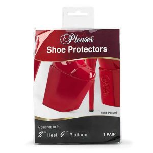 8inch Pleaser Red Shoe Platform Protectors with Hook & Loop Fastner (1 pair)